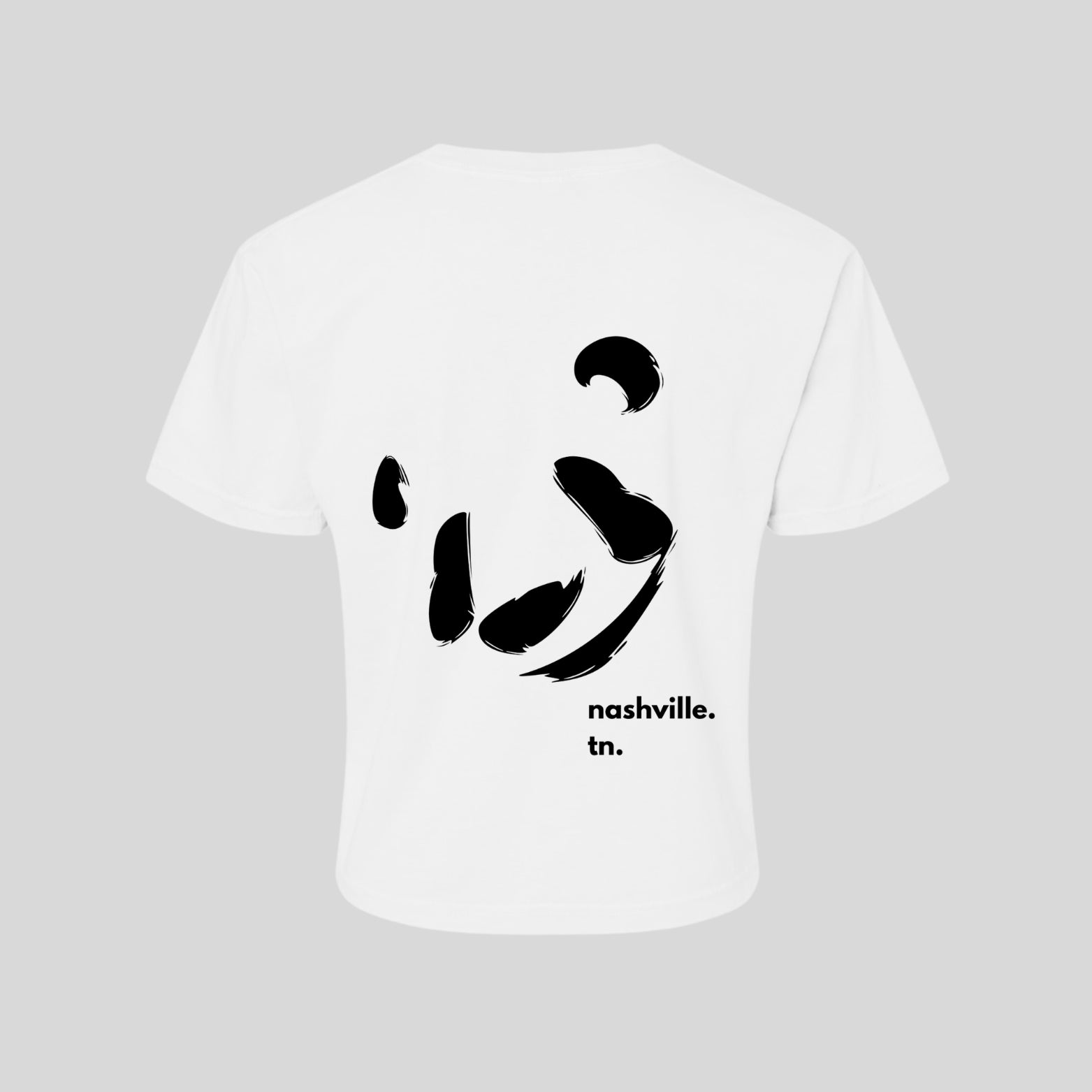 Panda Performance Ladies Cropped Tee - Black or White