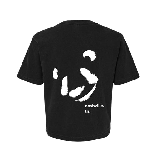 Panda Performance Ladies Cropped Tee - Black or White